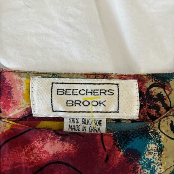 Floral print blouse 100% silk - Picture 4 of 5